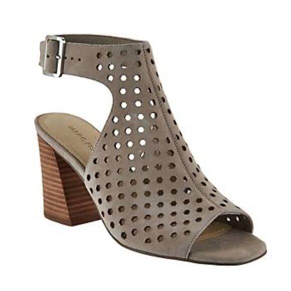 Marc Fisher Open-Toe Suede Nude Bootie A16 - Picture 1 of 7
